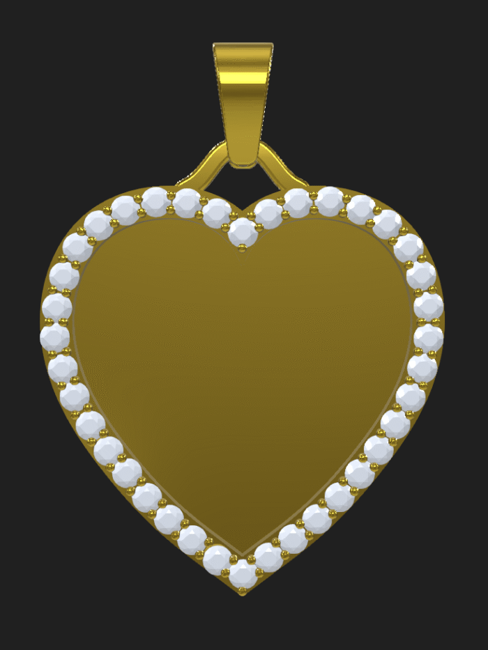 Diamond Heart Picture Pendant