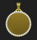 Diamond Circle Picture Pendant