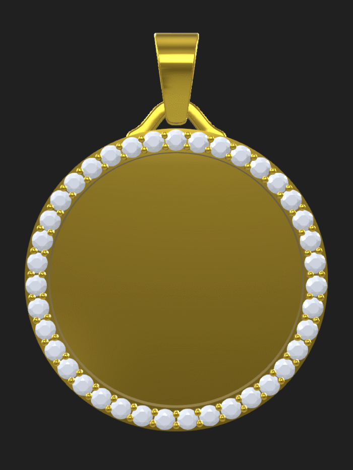 Diamond Circle Picture Pendant